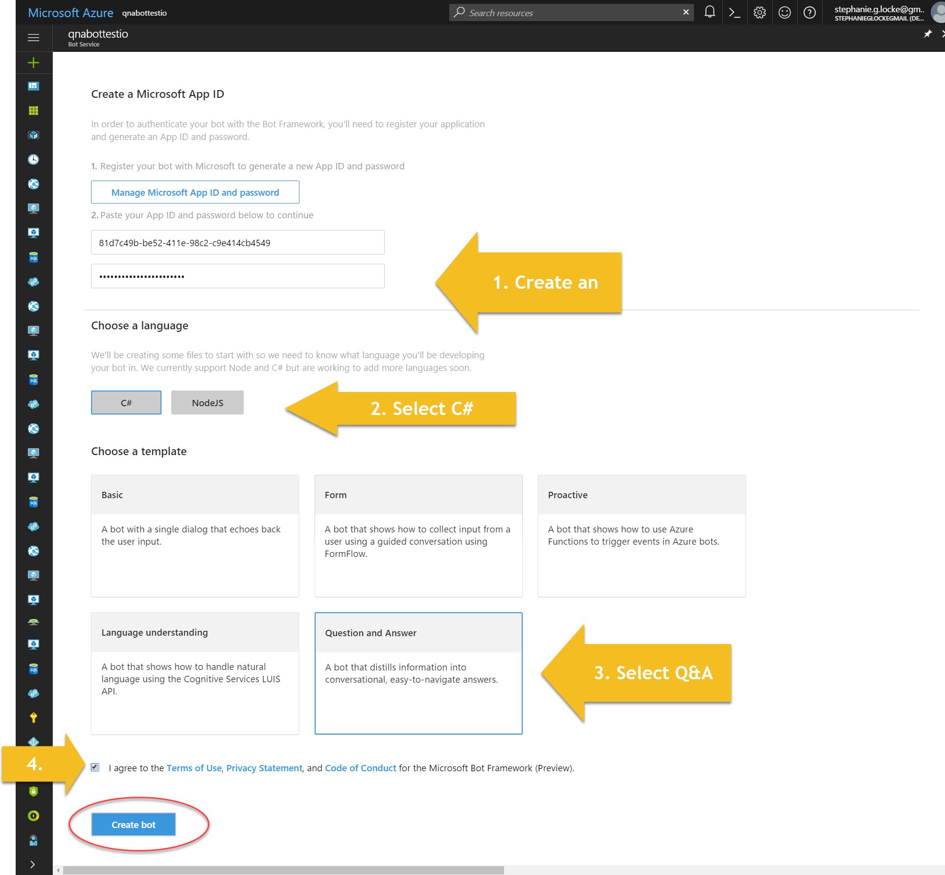 Bot Service setup