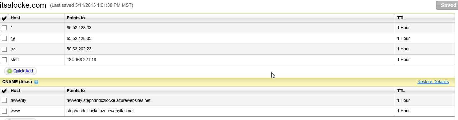 godaddy - configure dns